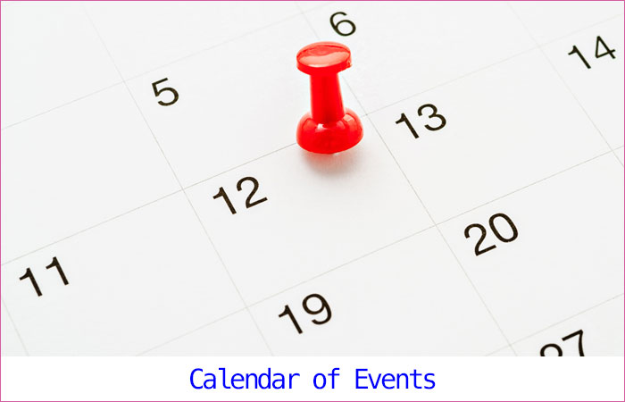 celendar of events